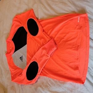 Adidas Goalie Shirt, padded elbows bright orange mens size S